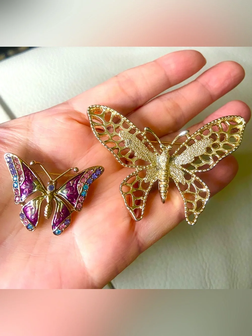Vintage Butterfly Brooch lot- Sarah Coventry Madam Butterfly & Liz Claiborne